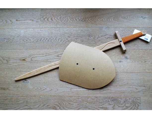 Schild natur zum selbst Gestalten des eigenen Wappens