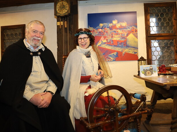 Graf und Gräfin im Schattenburg-Museum Kinderfest auf der Schattenburg