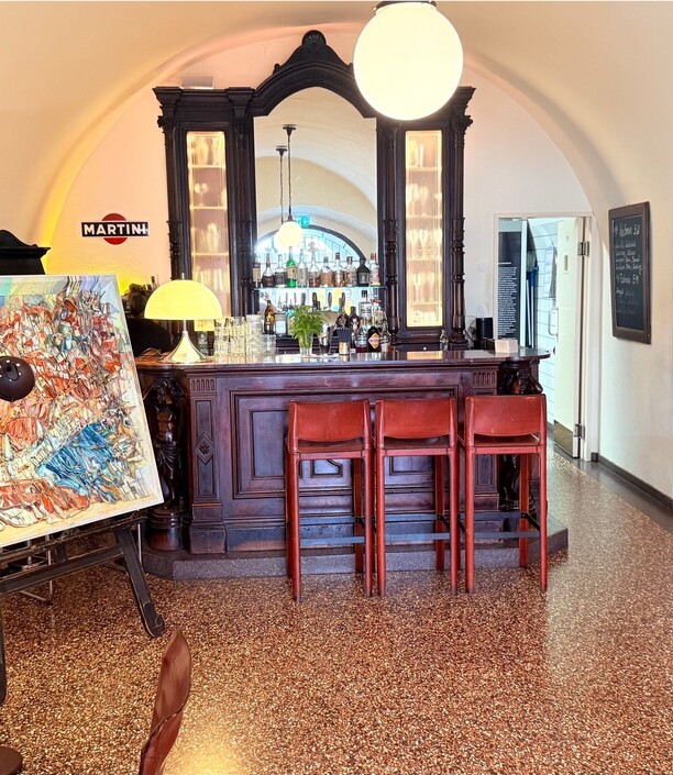 Bei der Präsentation im Café Feurstein, Feldkirch